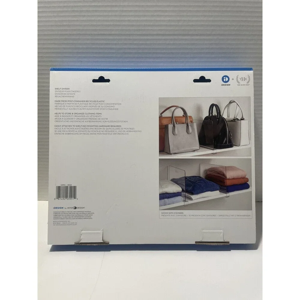 The Home Edit Shelf Divider Helps Store & Organize Clothing, Bags, Shoes Clear